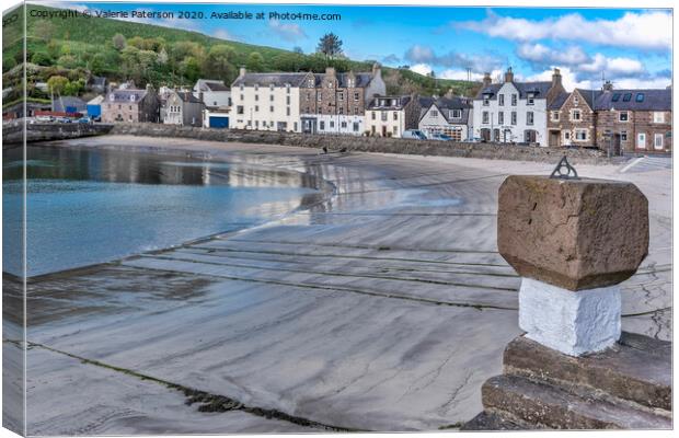 Stonehaven Harbourfront Canvas Print by Valerie Paterson