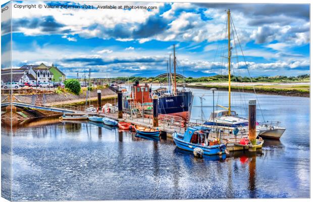 Boats on the Harbour Canvas Print by Valerie Paterson
