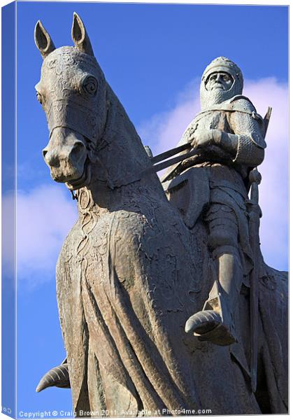 Statue of Robert the Bruce, Scotland Canvas Print by Craig Brown