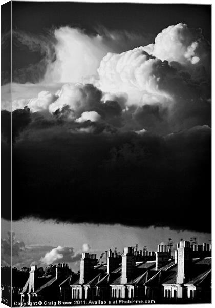 Gathering Storm clouds Canvas Print by Craig Brown
