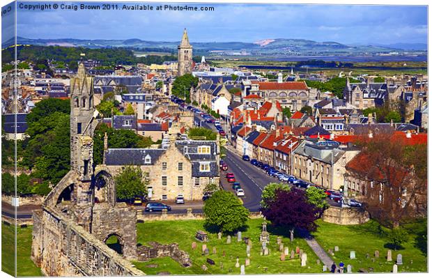 St Andrews town Scotland Canvas Print by Craig Brown