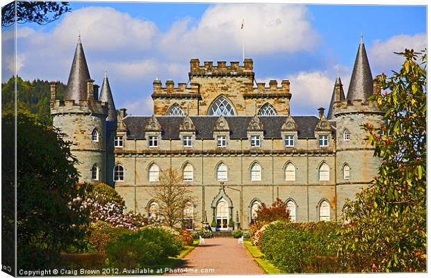 Inveraray Castle, Scotland Canvas Print by Craig Brown