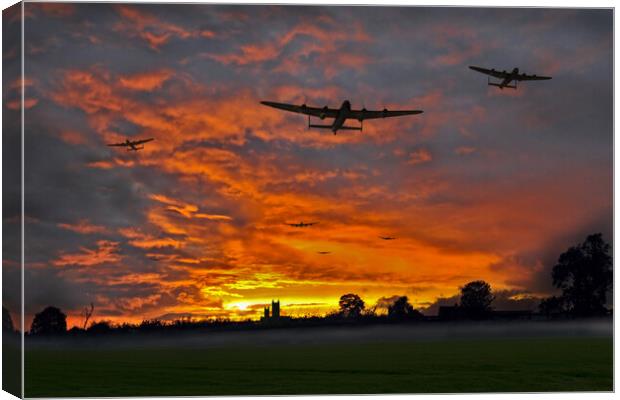 Bomber county: Lincolnshire sunset Canvas Print by Gary Eason