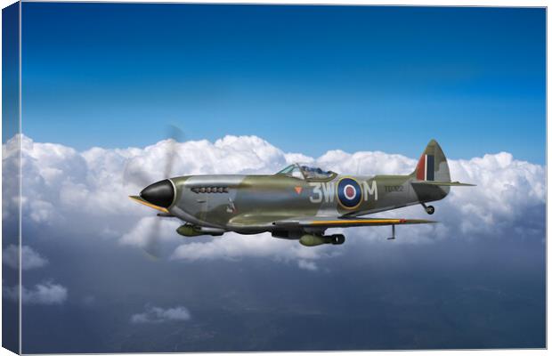 322 Squadron Polly Grey Spitfire TD322 Canvas Print by Gary Eason