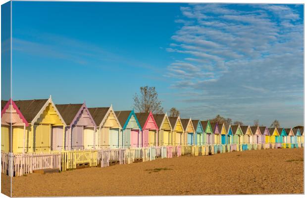 Colourful beach huts Canvas Print by Gary Eason