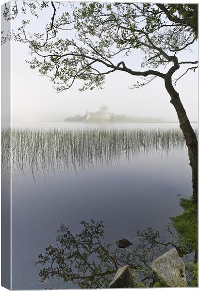 Misty morning, Castle Kilchurn Canvas Print by Gary Eason