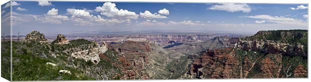 Roosevelt Point panorama, Grand Canyon Canvas Print by Gary Eason