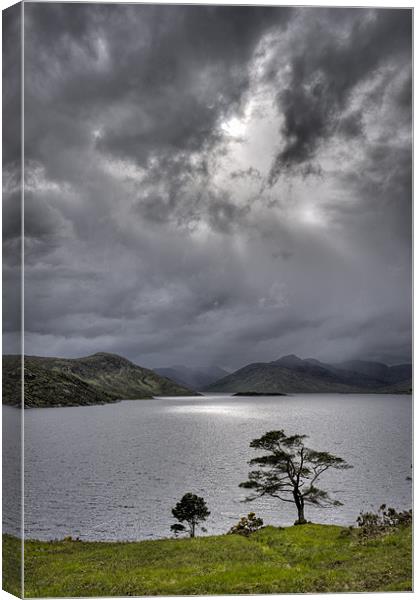 Clouds over Loch Quoich Canvas Print by Gary Eason