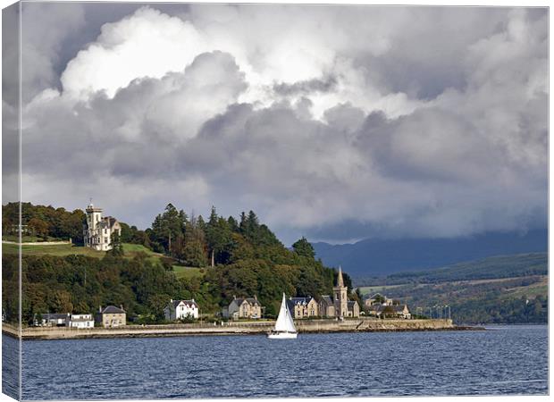 Yacht, Strone, Argyllshire Canvas Print by Gary Eason