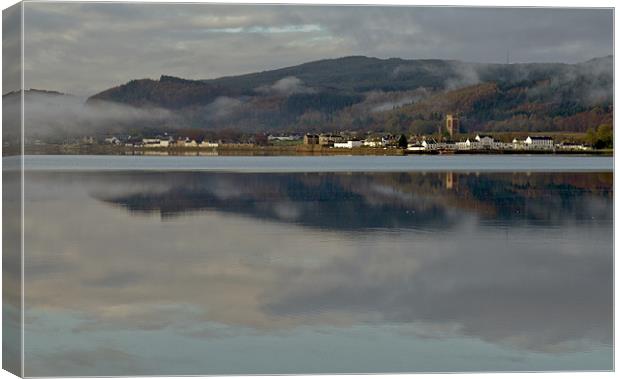 Sunrise over Inverary Canvas Print by Gary Eason