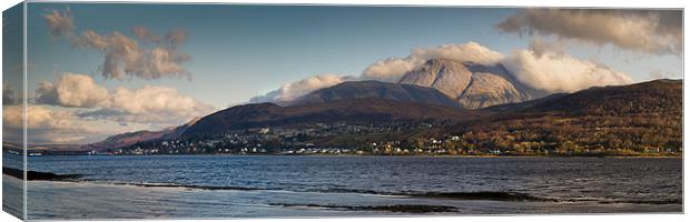 Ben Nevis and Loch Linnhe panorama Canvas Print by Gary Eason