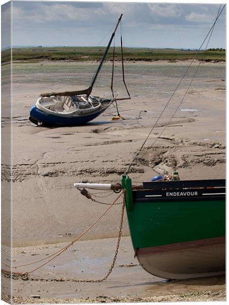 Beached boats at Leigh-on-Sea Canvas Print by Gary Eason