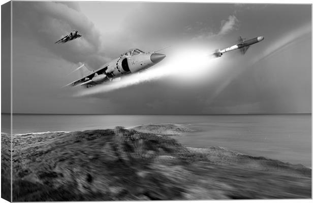 Sea Harriers in action Canvas Print by Gary Eason