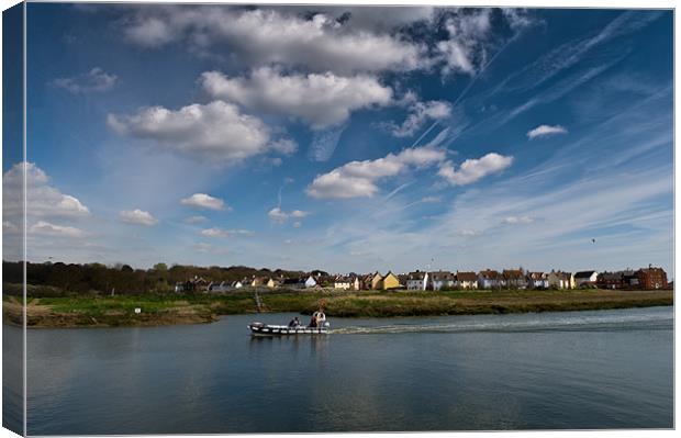 Wivenhoe Rowhedge ferry Canvas Print by Gary Eason