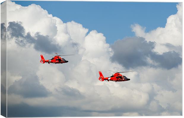 US Coast Guard helicopters Canvas Print by Gary Eason