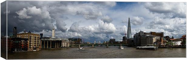 The Shard and the Thames at Southwark Canvas Print by Gary Eason
