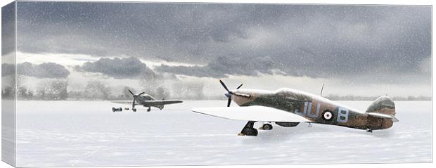 Hurricanes in the snow Canvas Print by Gary Eason