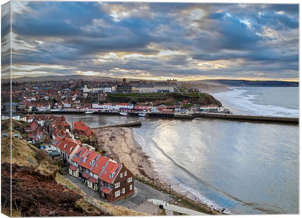 Afternoon light, Whitby harbour Canvas Print by Gary Eason