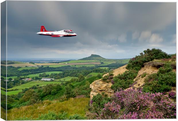 Jet Provost over the Cleveland Hills Canvas Print by Gary Eason