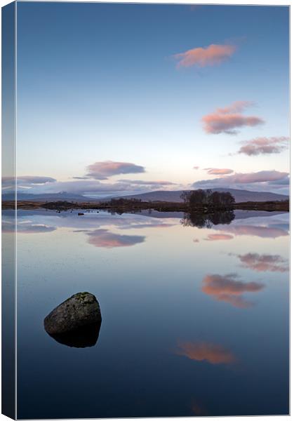 Rock and clouds Loch Ba Canvas Print by Gary Eason