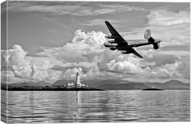Shackleton heading out on patrol black and white v Canvas Print by Gary Eason
