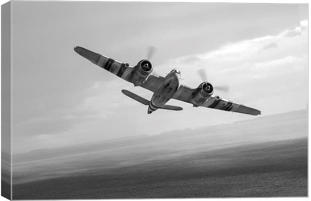 Bristol Beaufighter TF X black and white version Canvas Print by Gary Eason