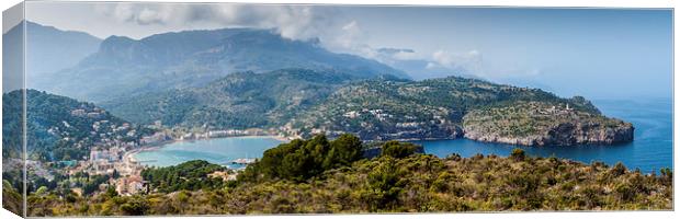 Port Soller panorama Canvas Print by Gary Eason