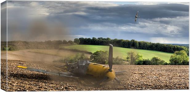 Downfall of a Bf109 Canvas Print by Gary Eason