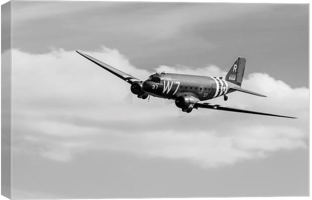 Douglas C-47 Skytrain Whiskey 7 Canvas Print by Gary Eason