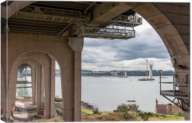 Firth of Forth crossings Canvas Print by Gary Eason