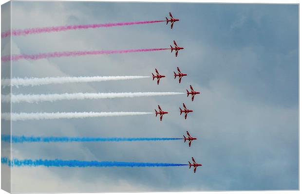 The Red Arrows Canvas Print by Gary Eason