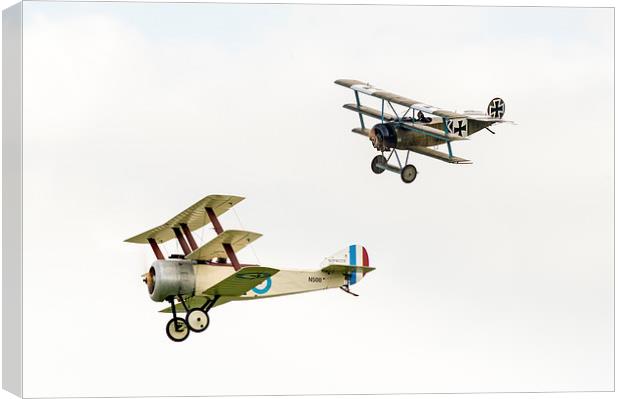 First World War aerial dogfight Canvas Print by Gary Eason