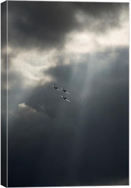 Sunlit Hawker Hurricanes Canvas Print by Gary Eason