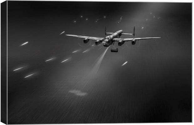 Goner from Dambuster J-Johnny black and white vers Canvas Print by Gary Eason