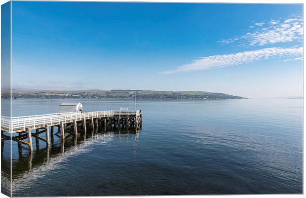Pier at Blairmore on Loch Long Canvas Print by Gary Eason