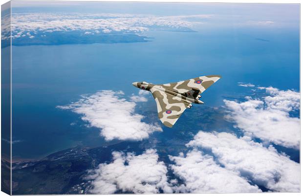 Vulcan over South Wales Canvas Print by Gary Eason