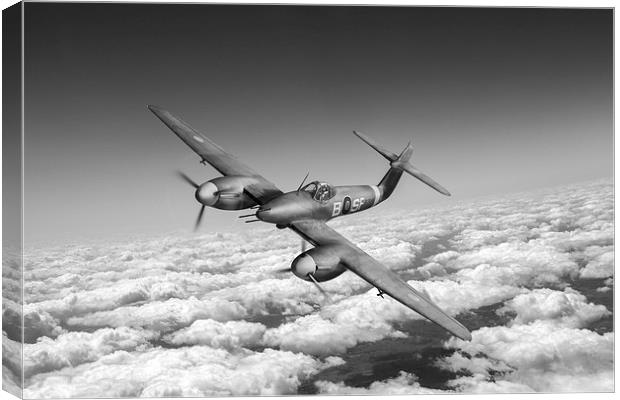 Westland Whirlwind portrait black and white versio Canvas Print by Gary Eason