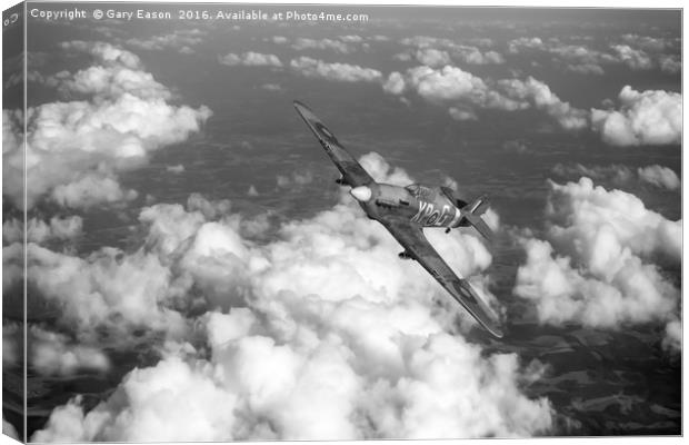Hawker Hurricane IIB of 174 Squadron B&W version Canvas Print by Gary Eason