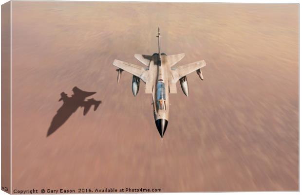 Desert Storm RAF Tornado low level Canvas Print by Gary Eason