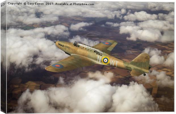 Fairey Battle in flight Canvas Print by Gary Eason