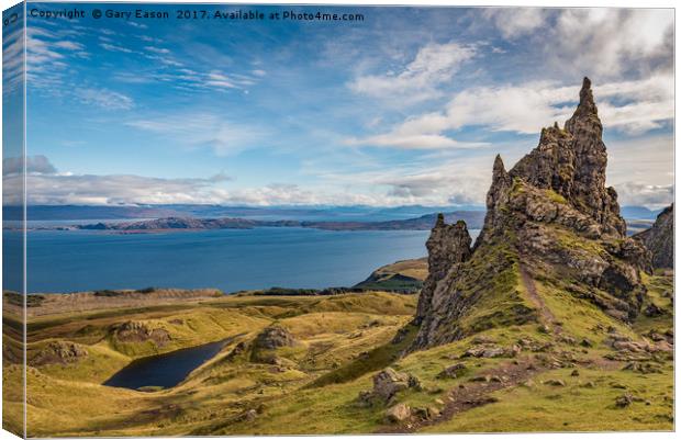 Sound of Raasay from Storr Canvas Print by Gary Eason