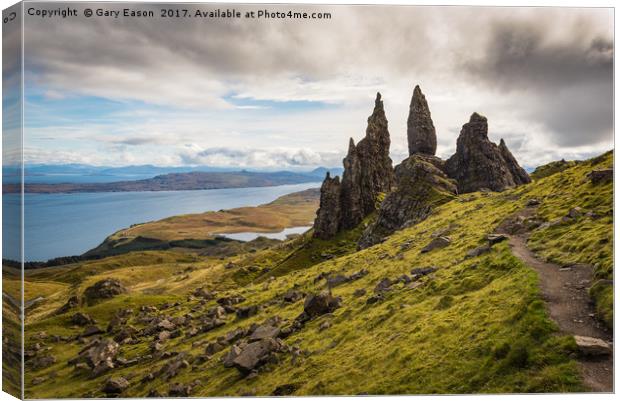 The Old Man of Storr Canvas Print by Gary Eason