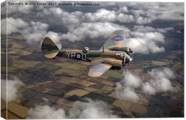 Bristol Blenheim in flight Canvas Print by Gary Eason