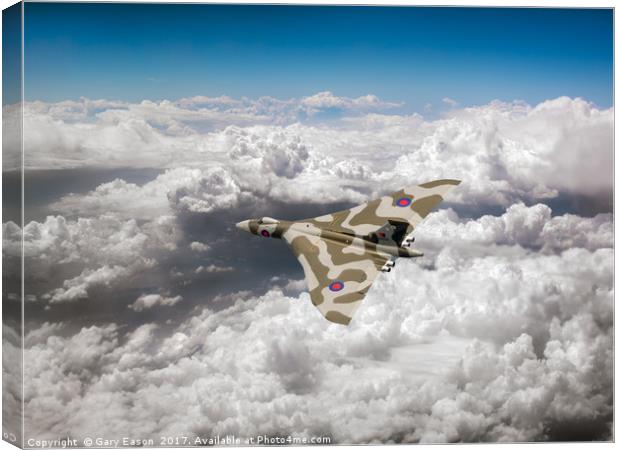 Vulcan above majestic clouds Canvas Print by Gary Eason