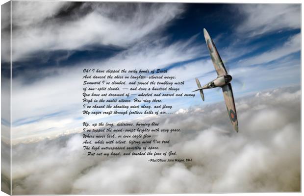 High Flight: Spitfire solo Canvas Print by Gary Eason