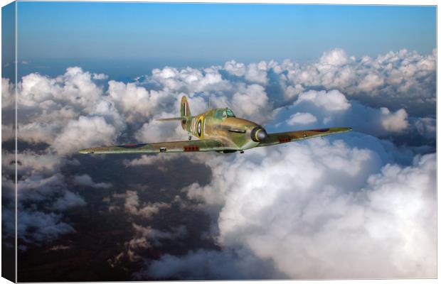 RAF Hurricane JX-L in flight Canvas Print by Gary Eason