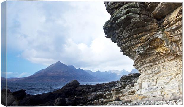 Elgol View to the Cuillins Canvas Print by Derek Whitton