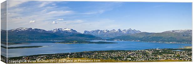Tromso Panorama Canvas Print by Derek Whitton