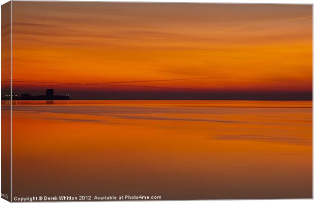 Dawn Sky over the Tay Canvas Print by Derek Whitton