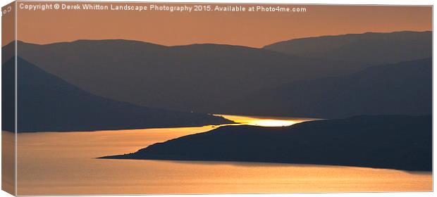  Sunlit Loch Canvas Print by Derek Whitton